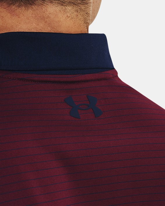 Men's UA Matchplay Stripe Polo in Red image number 3